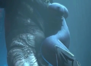 Gorgeous busty doll fucked by 3D beast