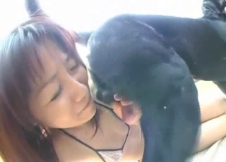 Beautiful redhead lady sucks a pretty good penis