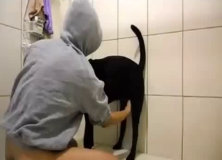Sexy black doggy in amazing bestiality XXX