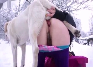 Awesome blonde doggy fucking her big ass